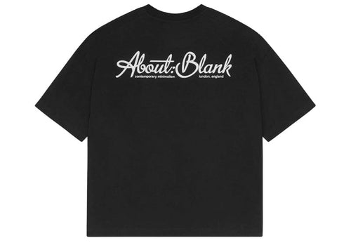 about:blank Banner T-Shirt Black/Ecru