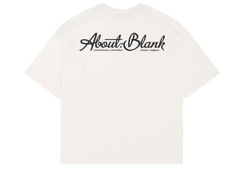 about:blank Banner T-Shirt Oat/Black