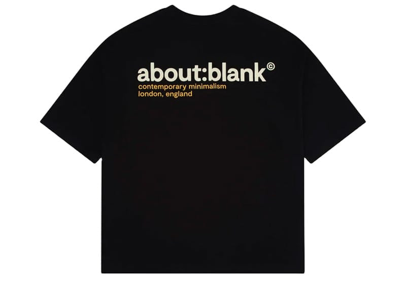 About:Blank BLANC ET JAUNE T-Shirt Black Yellow