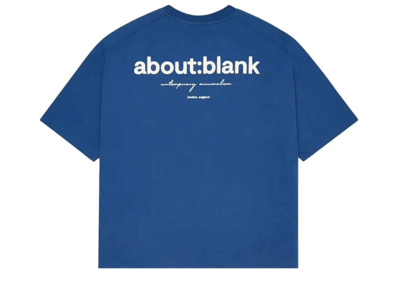 about:blank Box Tee Estate Blue/Ecru