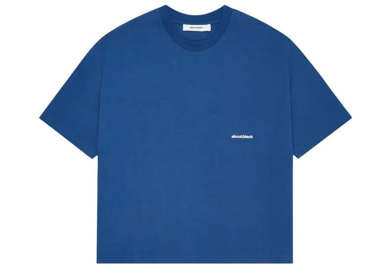 about:blank Box Tee Estate Blue/Ecru