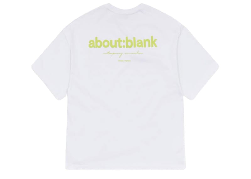 about:blank Box Tee White/Lime