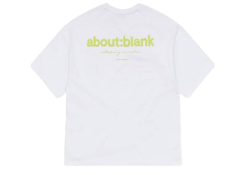 about:blank Box Tee White/Lime
