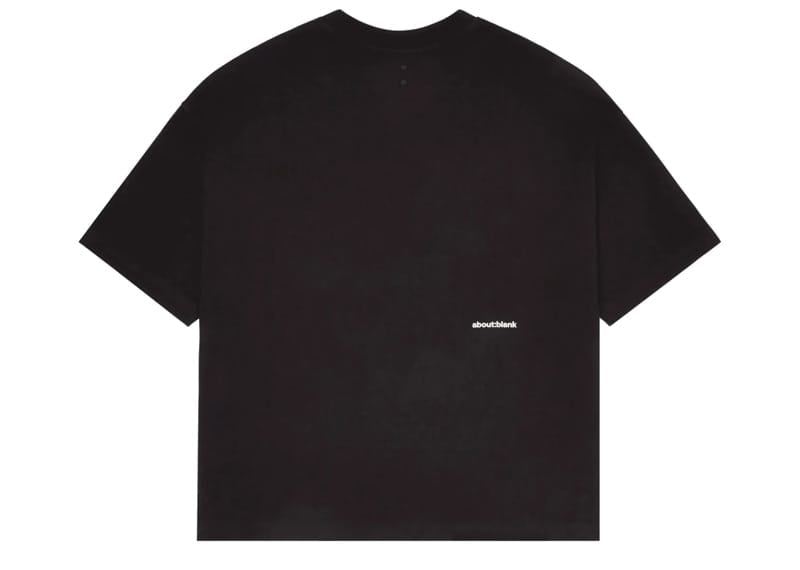 About:Blank Mock Neck T-shirt Black Ecru