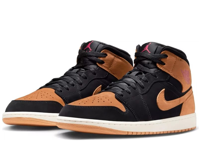 Air Jordan 1 Mid SE Black Flax