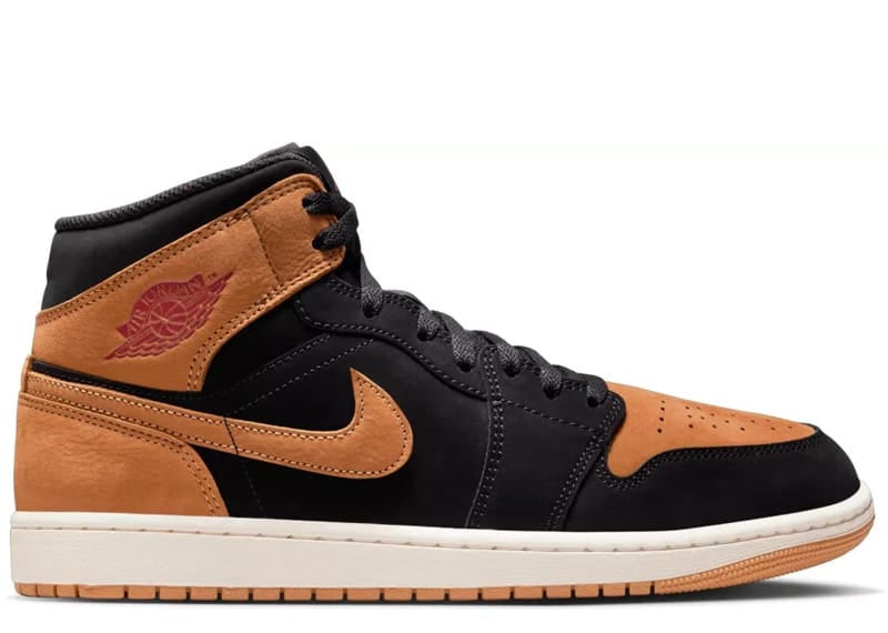 Air Jordan 1 Mid SE Black Flax