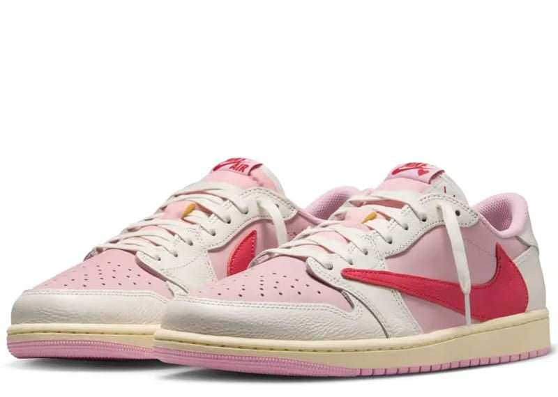 Air Jordan 1 Retro Low OG SP Travis Scott Sail Tropical Pink