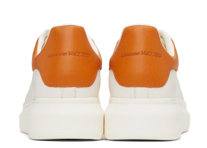 Alexander McQueen Leather Oversized Sneakers Off White/Orange
