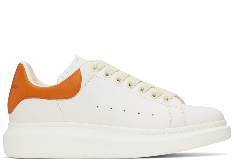 Alexander McQueen Leather Oversized Sneakers Off White/Orange
