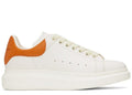 Alexander McQueen Leather Oversized Sneakers Off White/Orange