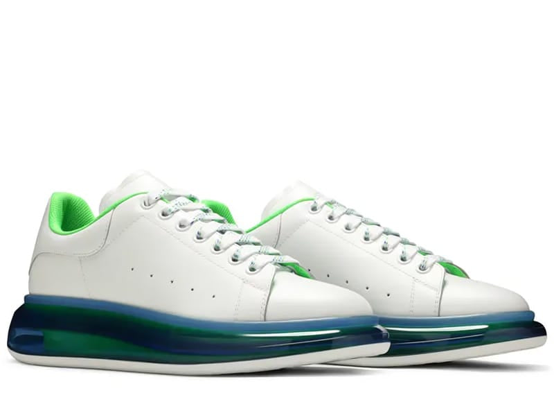 Alexander McQueen Oversized Transparent Sole White Blue