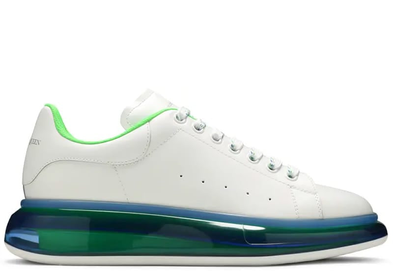 Alexander McQueen Oversized Transparent Sole White Blue