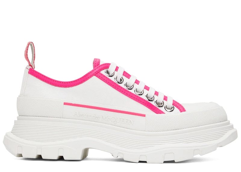 Alexander McQueen Tread Slick Low Lace Up Pink White (Women's)