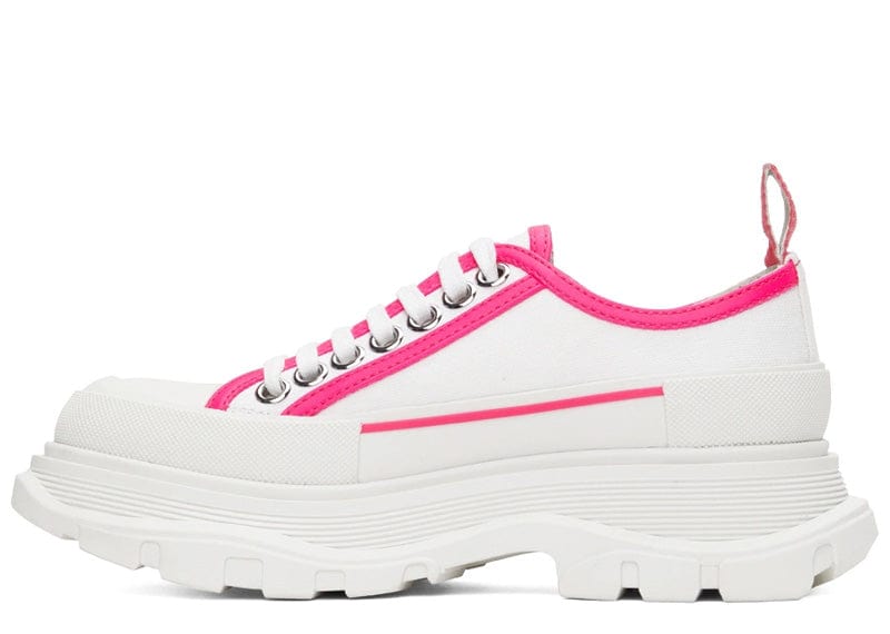 Alexander McQueen Tread Slick Low Lace Up Pink White (Women's)
