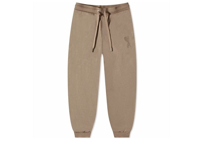 Ami Paris Heart Tonal Sweatpants Beige