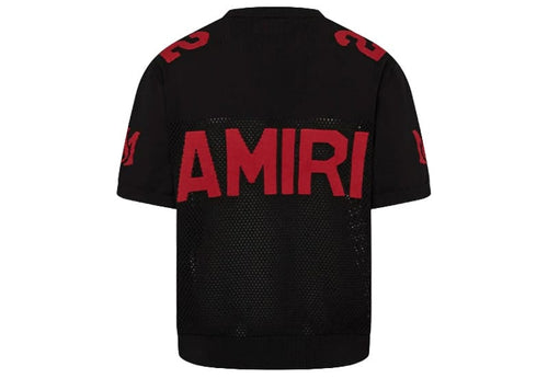 Amiri 22 Intarsia Mesh T-Shirt Black Red