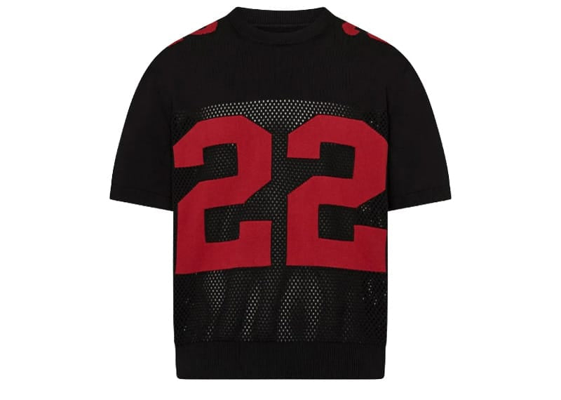 Amiri 22 Intarsia Mesh T-Shirt Black Red