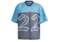 Amiri 22 Oversized Leather Jersey Ashley Blue