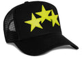 AMIRI Three Star Trucker Hat Black/Lime