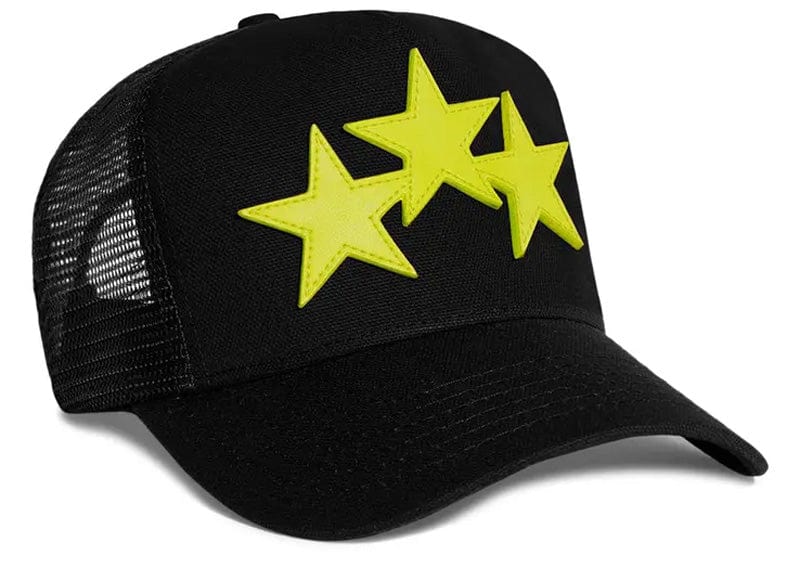 AMIRI Three Star Trucker Hat Black/Lime