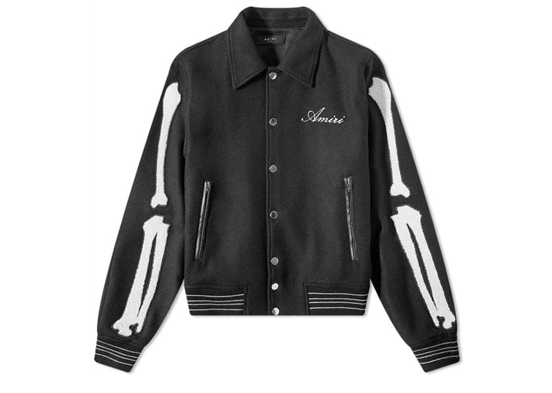 AMIRI Bones Varsity Jacket Black