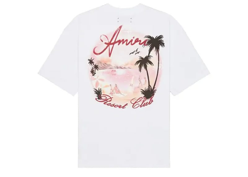 Amiri Paradise Airbrush Tee White