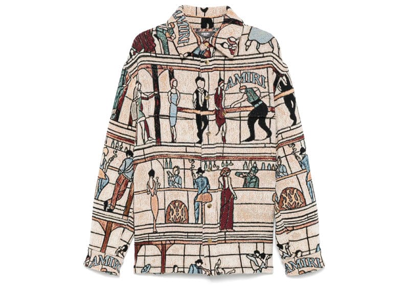 Amiri Pull Hall Tapestry Overshirt Neutral