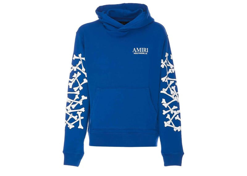 AMIRI Stacked Bones Hoodie Blue