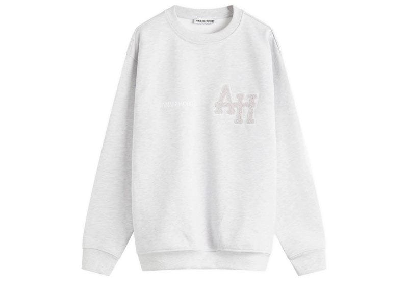 ANNIE HOOD College Sweatshirt Grey/White