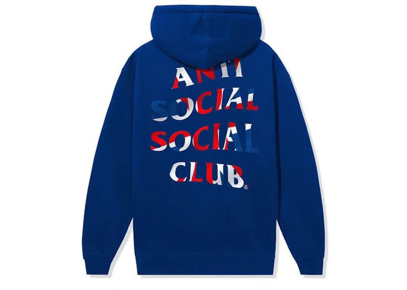 Anti Social Social Club UK Exclusive Union Jack Hoodie Royal Blue
