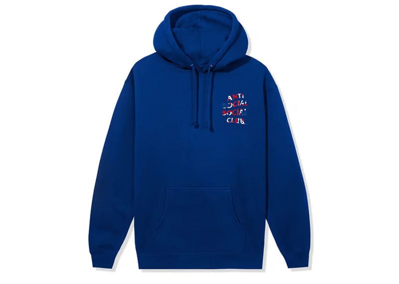 Anti Social Social Club UK Exclusive Union Jack Hoodie Royal Blue
