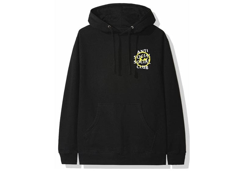 Anti Social Social Club x Fragment Yellow Bolt Hoodie (FW19) Black