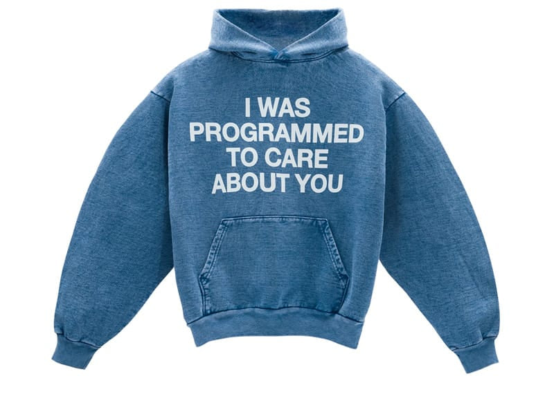 Artificial Fever Programmed To Care Hoodie Indigo