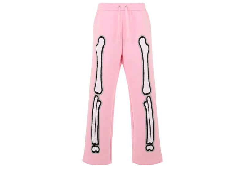 B Hype Skeleton Chenille Sweatpants Pink/White