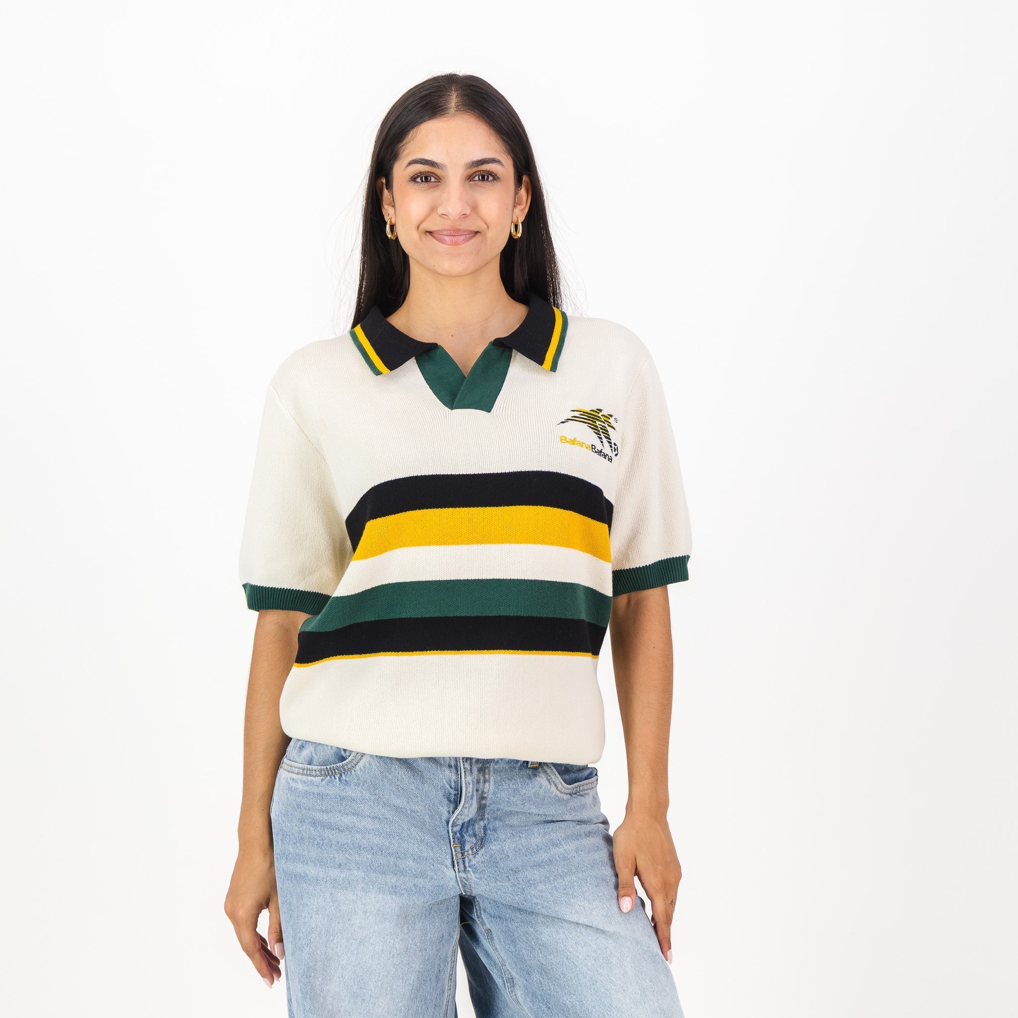 Bafana Bafana Knitwear Short Sleeve Polo Ivory