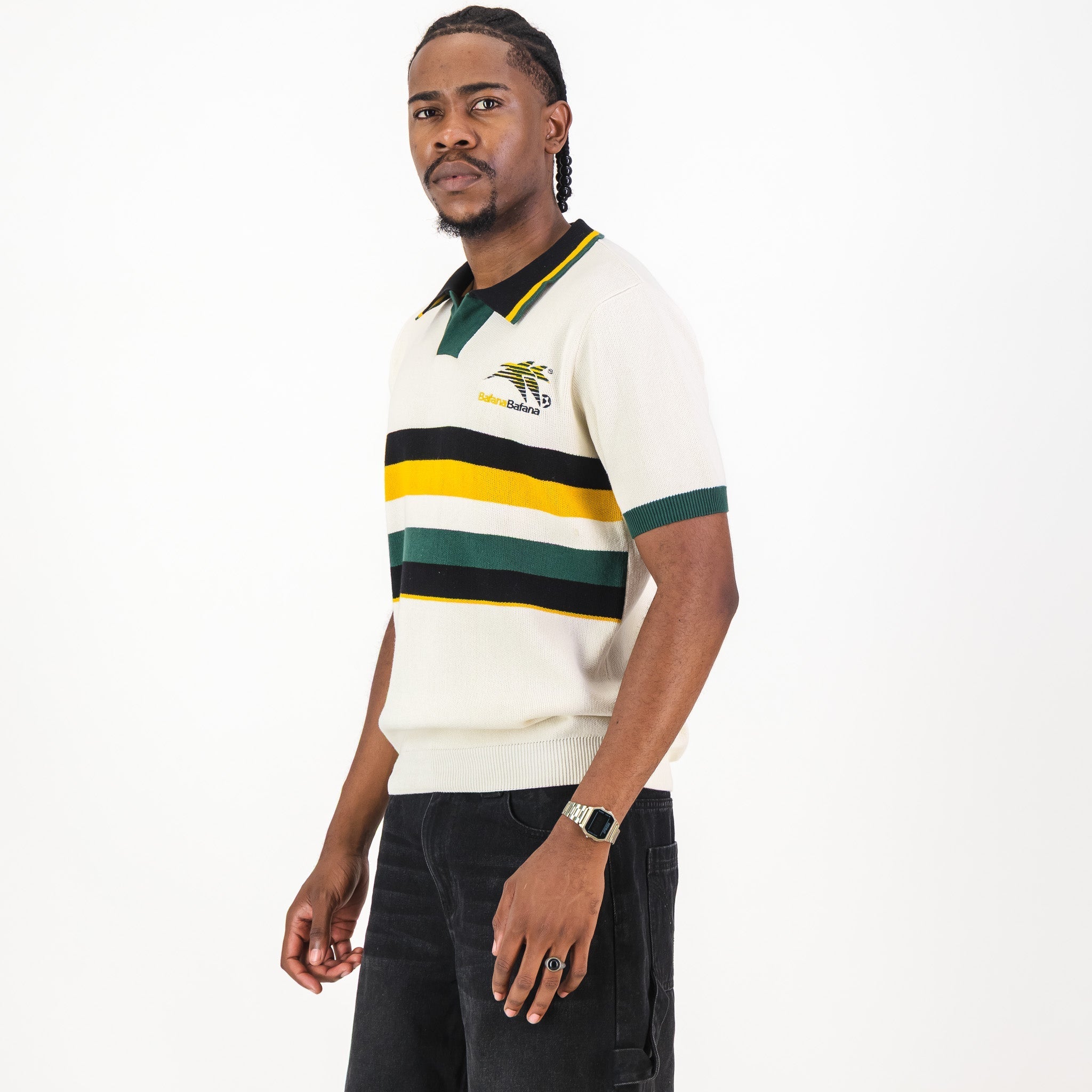 Bafana Bafana Knitwear Short Sleeve Polo Ivory