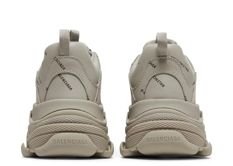 Balenciaga All Over Logo Triple S Beige Black