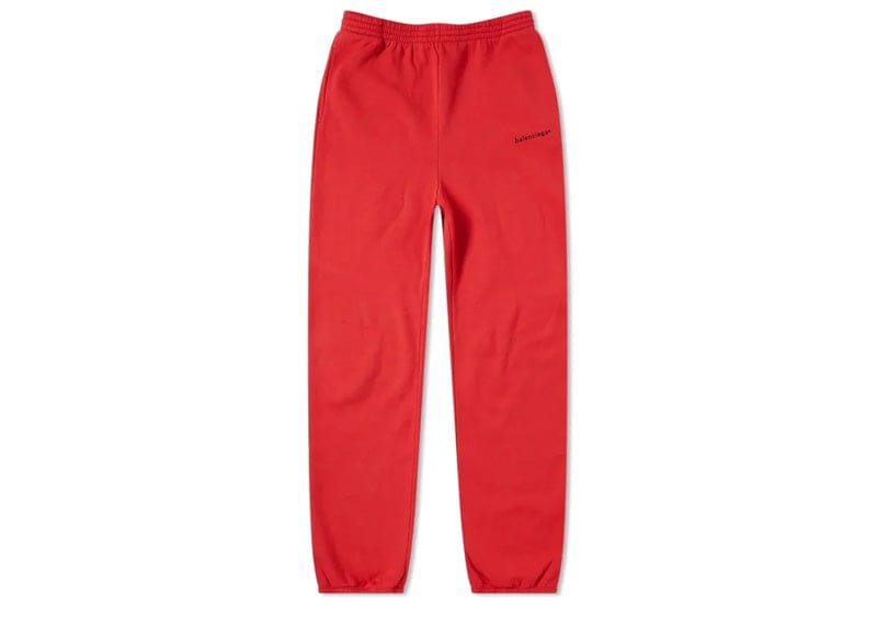 Balenciaga Copyright Logo Crew Pants Red