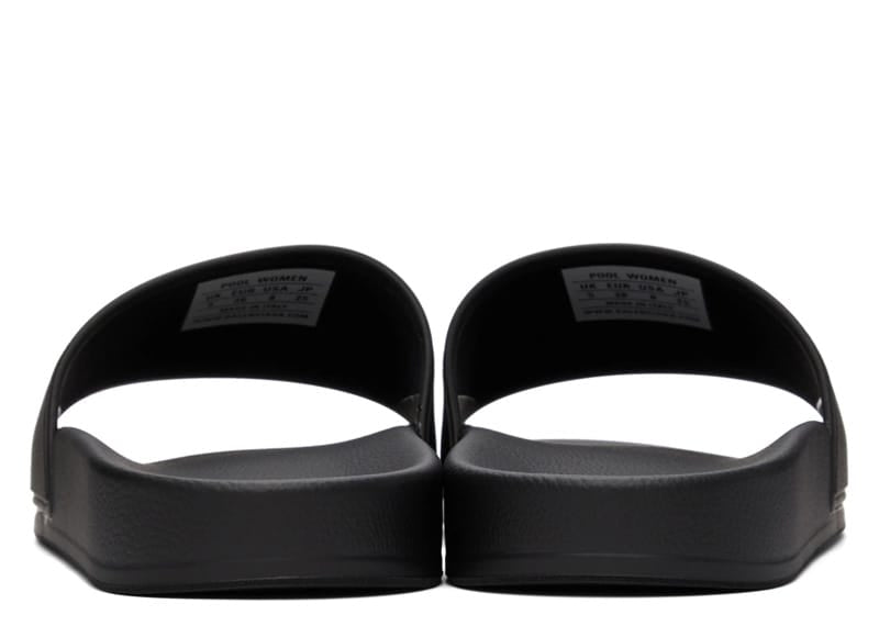 Balenciaga Pool Slides Black/Silver Chrome (Women's)
