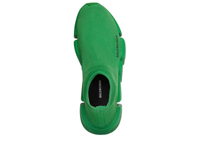 Balenciaga Speed 2.0 Monochrome Recycled Knit Green