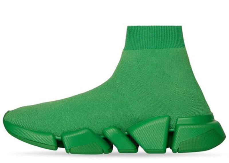 Balenciaga Speed 2.0 Monochrome Recycled Knit Green