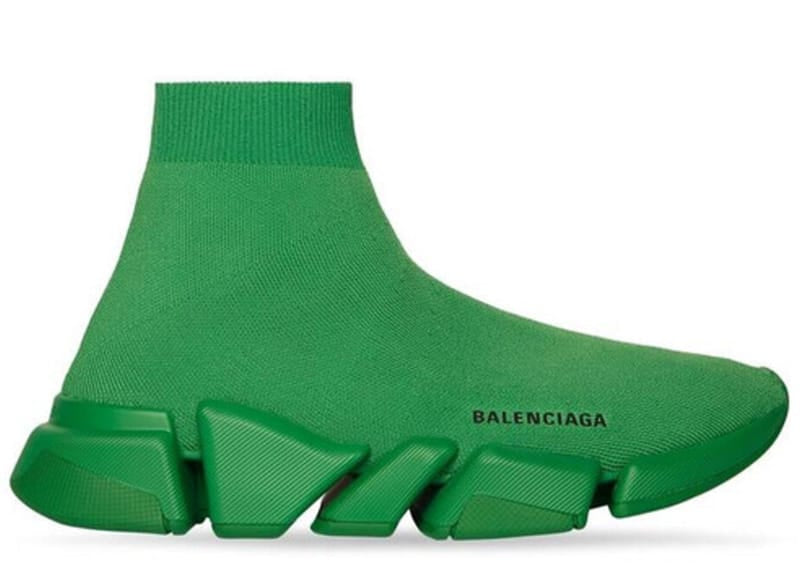Balenciaga Speed 2.0 Monochrome Recycled Knit Green