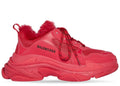 Balenciaga Triple S Faux Fur Burgundy