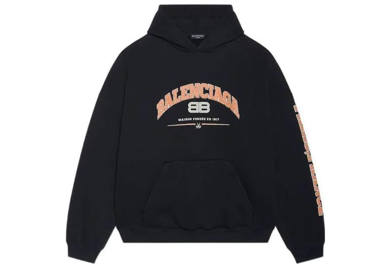 Balenciaga Wide Fit Hoodie Black/Orange/White