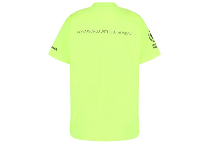 Balenciaga World Food Programme Graphic T-Shirt Fluorescent Yellow/Black