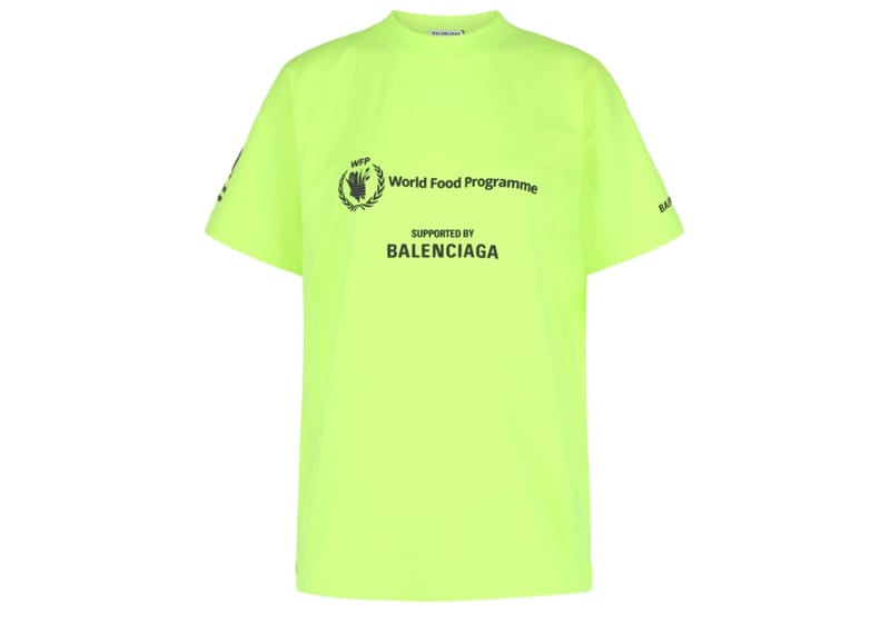 Balenciaga World Food Programme Graphic T-Shirt Fluorescent Yellow/Black