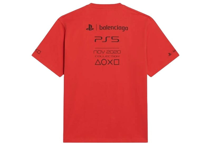 Balenciaga x PlayStation Boxy T-shirt Red