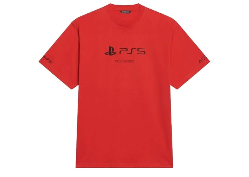 Balenciaga x PlayStation Boxy T-shirt Red