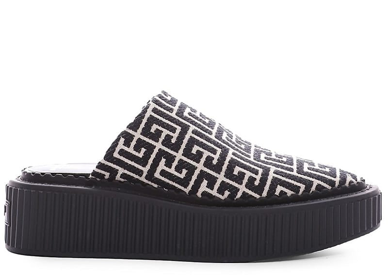 Balmain Uda 50 Logo-Jacquard Mules