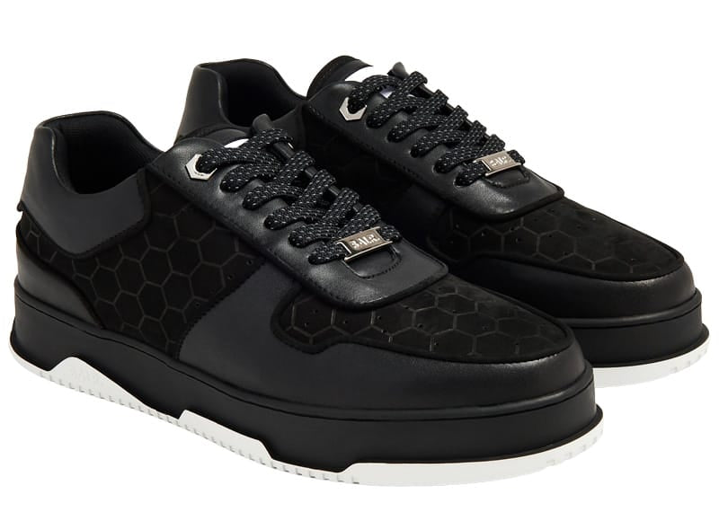 Balr Club C Classic Debossed Hex Sneaker Jet Black